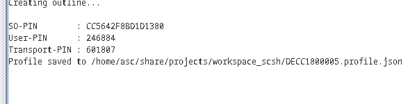 PIN and Profile Name