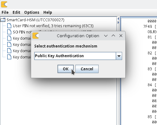 Select PKA as Authentication Mechanism
