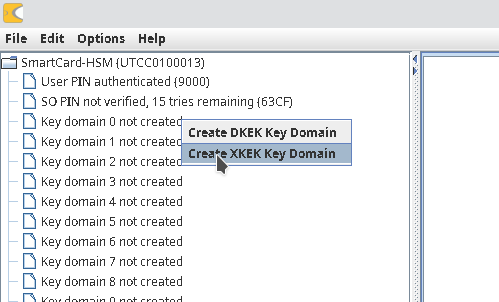 Create XKEK Key Domain