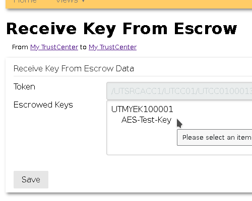 Select Keys for Receiver