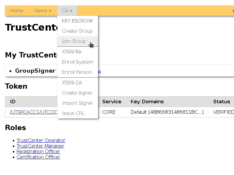 Join Group Menu Entry